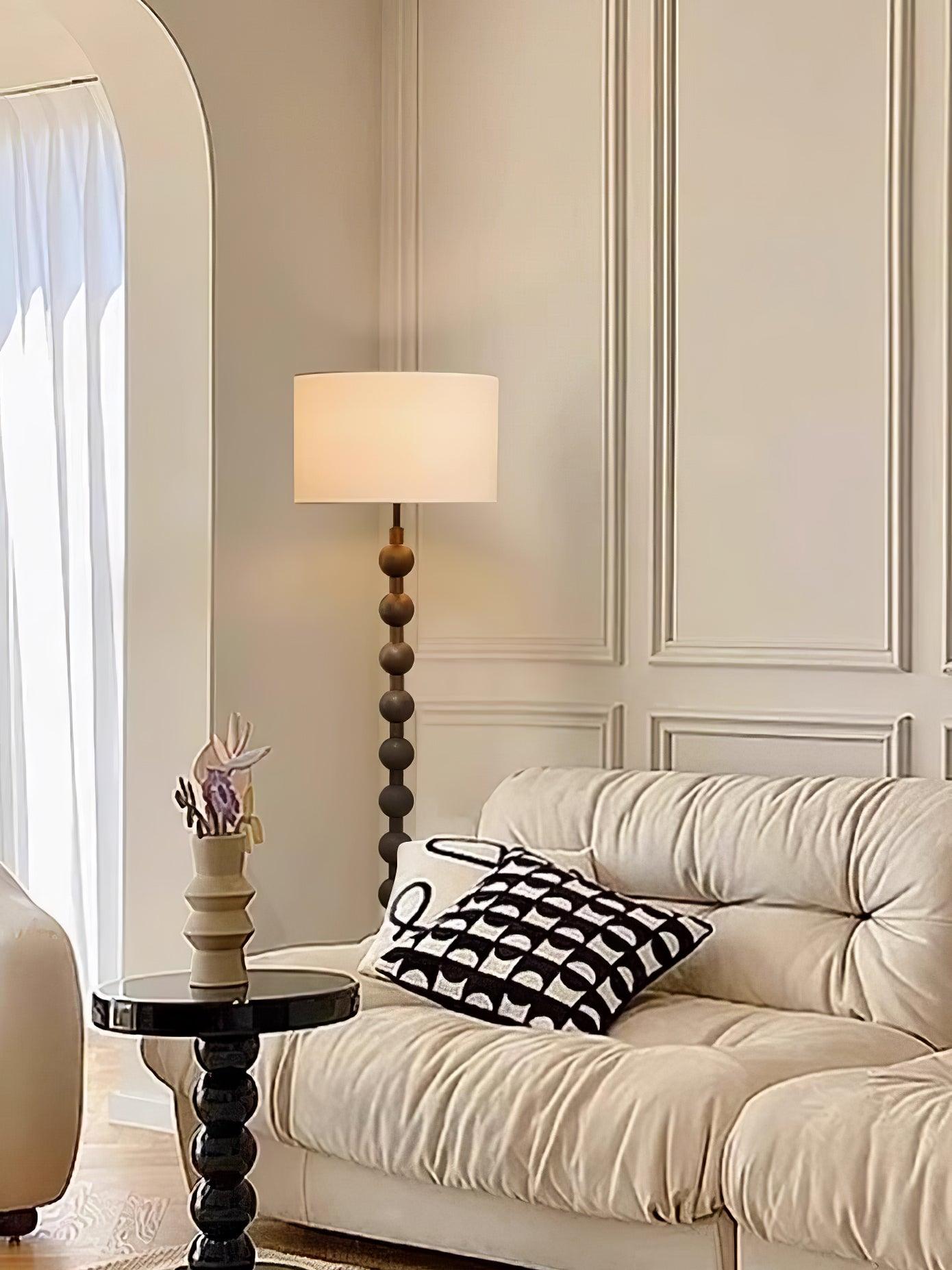 Hugo Barbell Floor Lamp - LED Indoor Lighting, Ash Wood