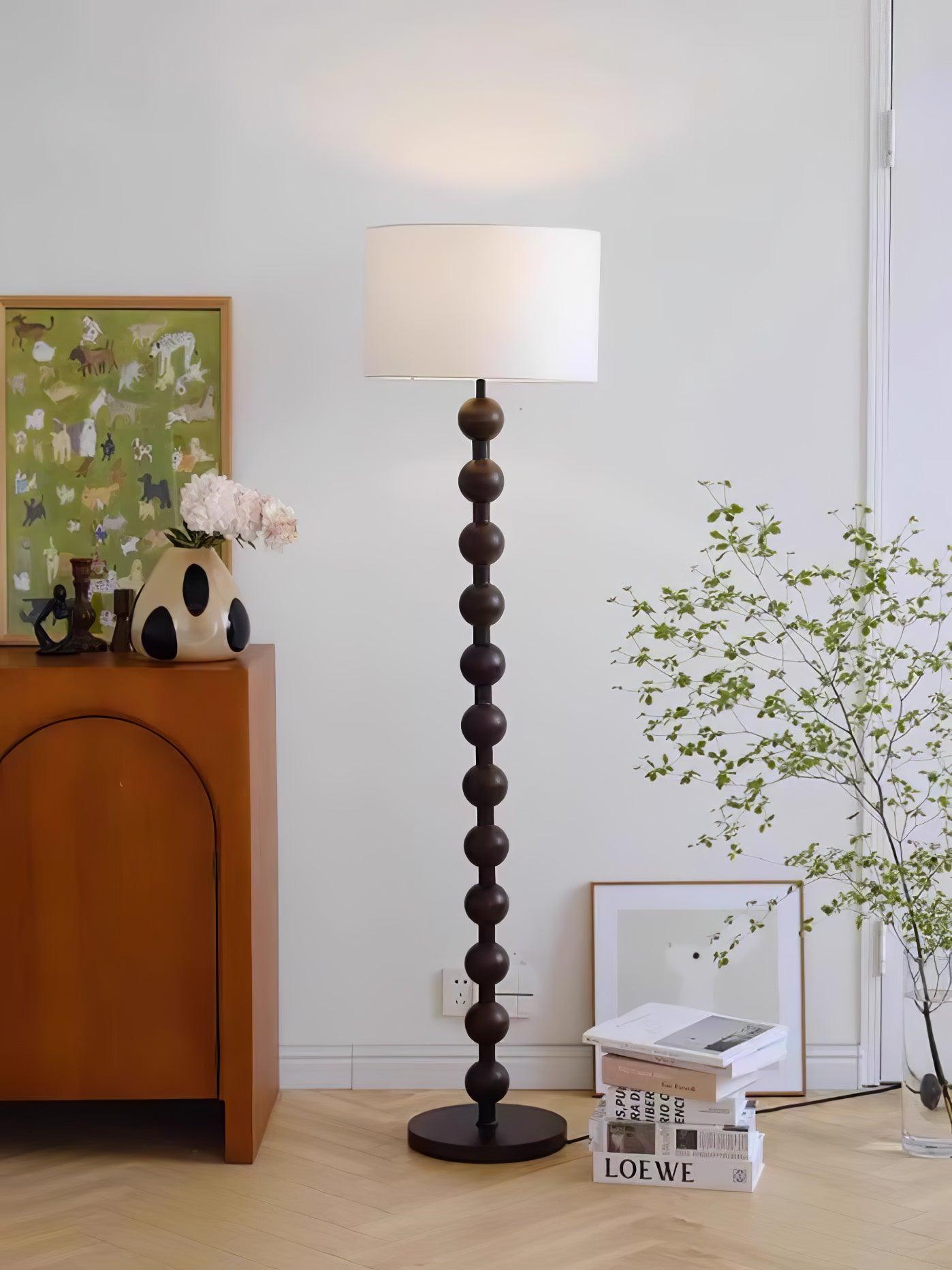 Hugo Barbell Floor Lamp - LED Indoor Lighting, Ash Wood