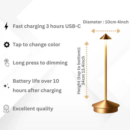 Shanghai Cordless Table Lamp - Modern Luxury Lighting with Memory Function
