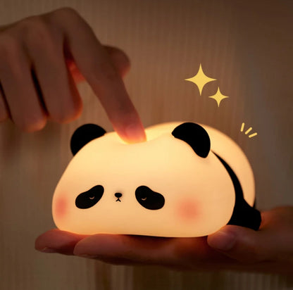 Colourful LED Panda Night Light for Kids - Portable & Soft