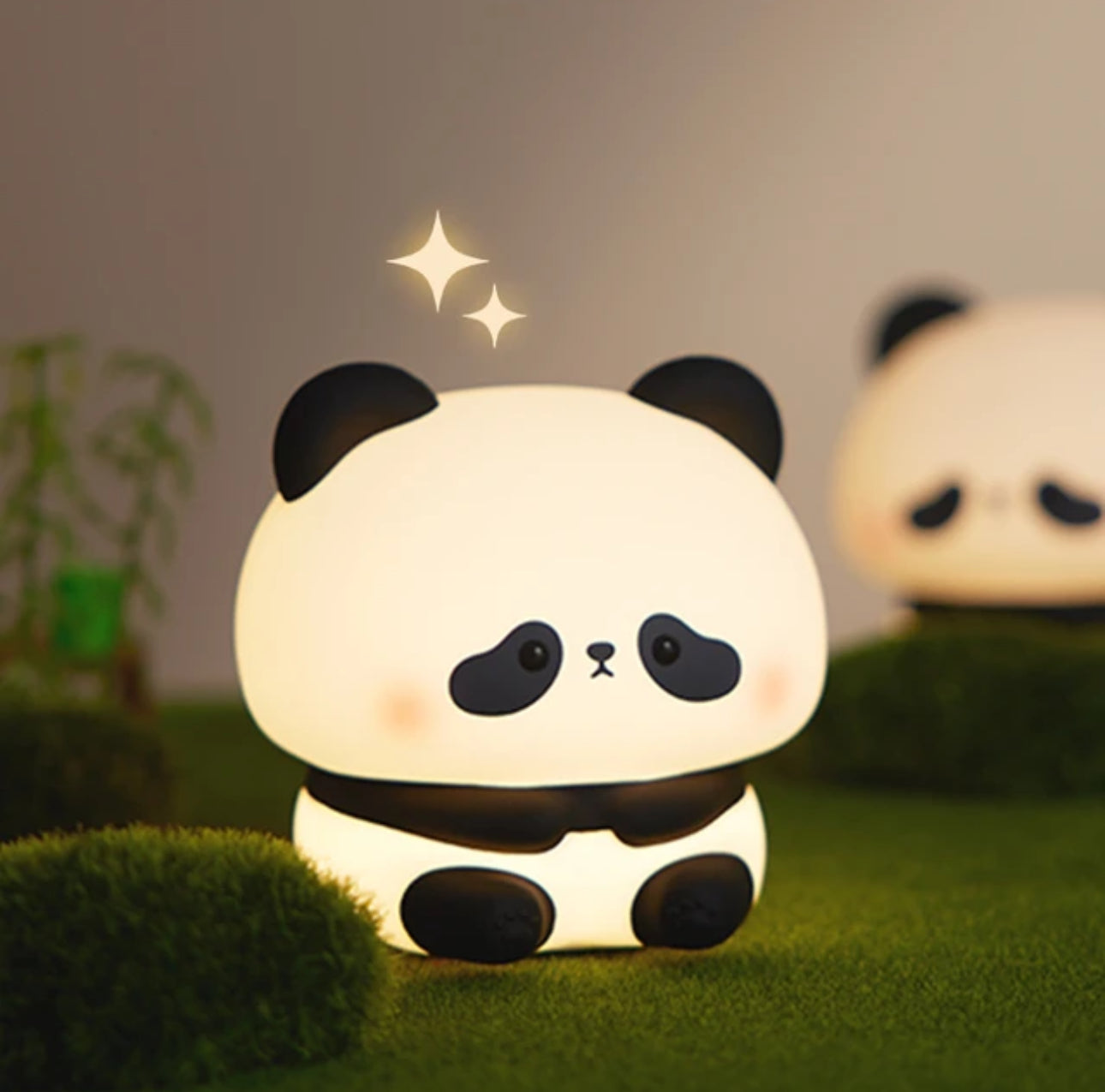 Colourful LED Panda Night Light for Kids - Portable & Soft