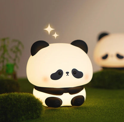 Colourful LED Panda Night Light for Kids - Portable & Soft