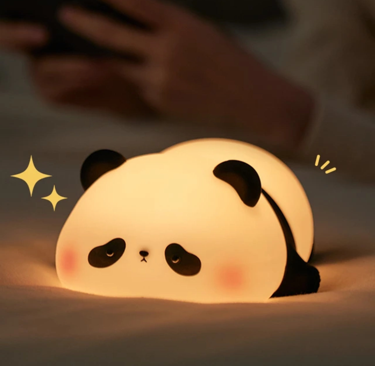 Colourful LED Panda Night Light for Kids - Portable & Soft