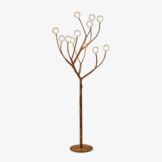 Imitation Wood Floor Lamp with LED, Modern Design, Indoor Use