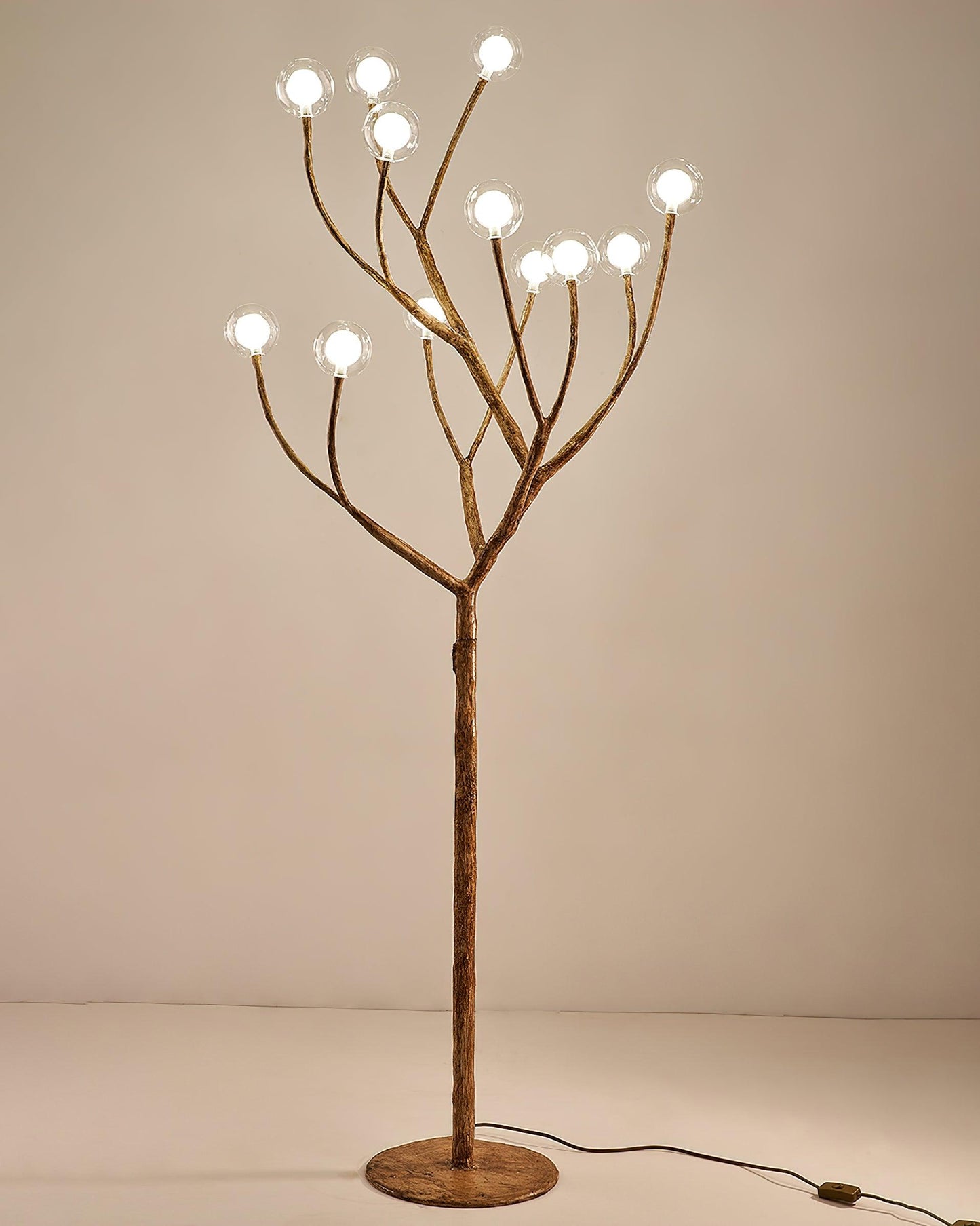 Imitation Wood Floor Lamp with LED, Modern Design, Indoor Use