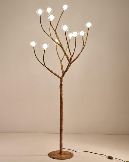 Imitation Wood Floor Lamp with LED, Modern Design, Indoor Use