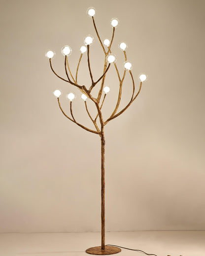 Imitation Wood Floor Lamp with LED, Modern Design, Indoor Use