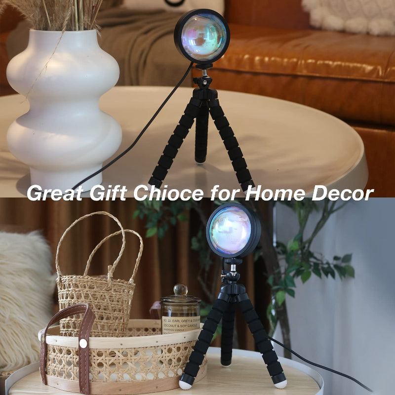 Sunset Projector Lamp LED Night Light RGB for Bedroom 10W 360° Rotation
