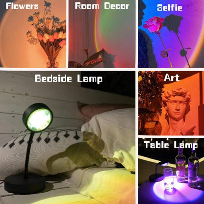 Sunset Lamp Projector - LED Table Lamp with 16 RGB Colors and 360° Rotation