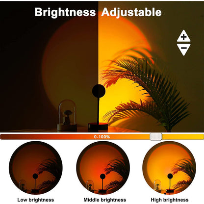 Sunset Lamp Projector - LED Table Lamp with 16 RGB Colors and 360° Rotation