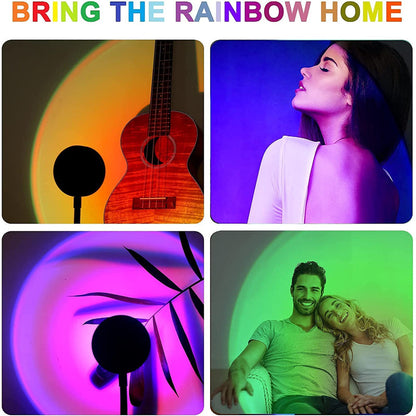 Sunset Lamp Projector - LED Table Lamp with 16 RGB Colors and 360° Rotation