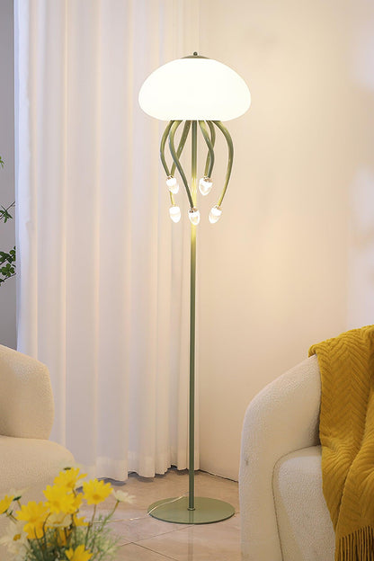 Jellyfish Floor Lamp with LED Light for Home Decor