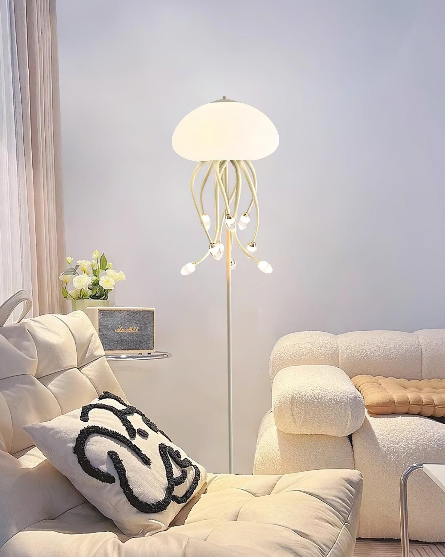 Jellyfish Floor Lamp with LED Light for Home Decor