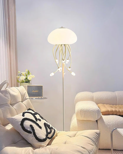 Jellyfish Floor Lamp with LED Light for Home Decor