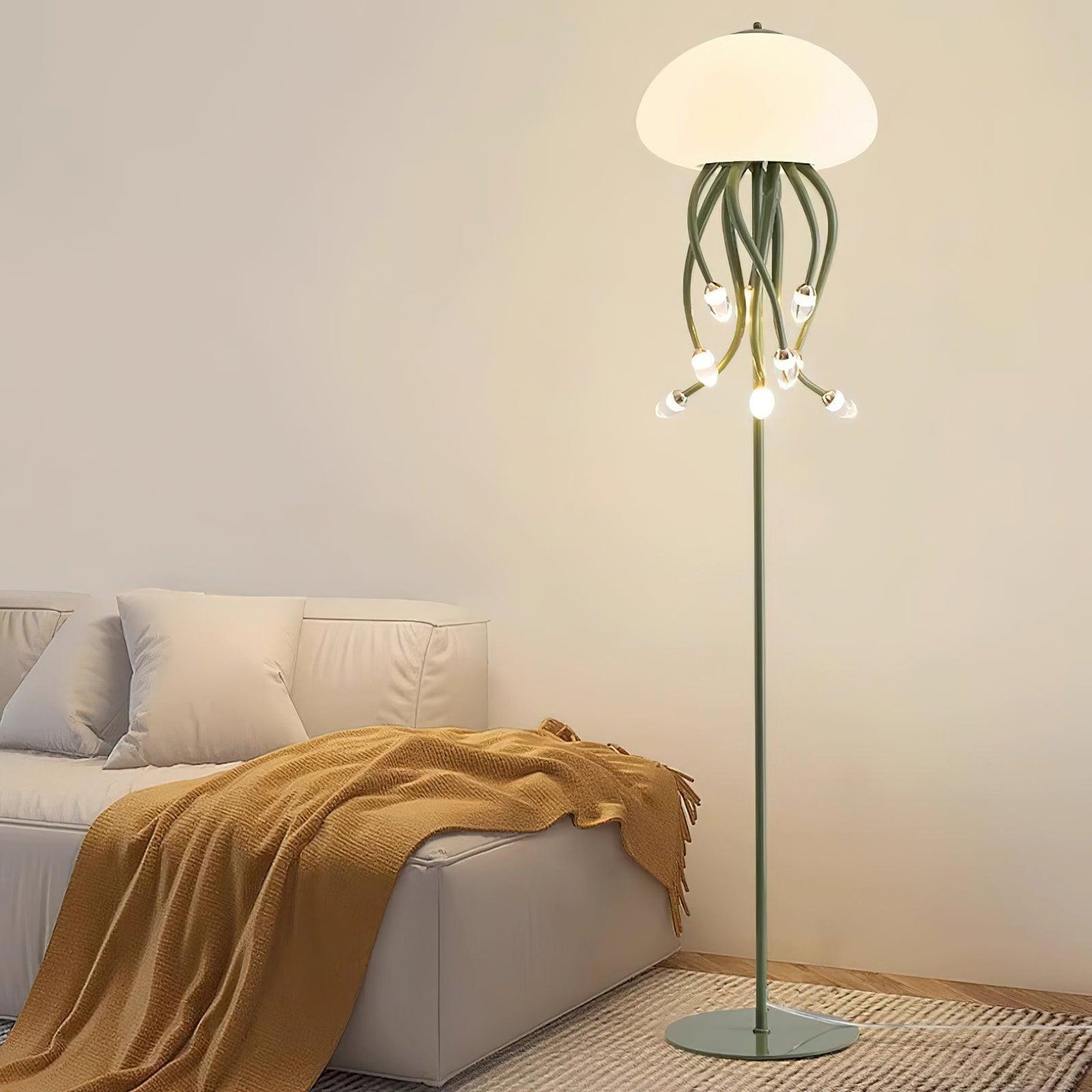 Jellyfish Floor Lamp with LED Light for Home Decor