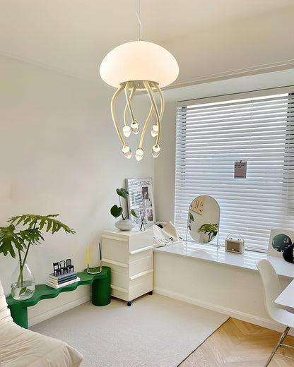 Jellyfish Floor Lamp with LED Light for Home Decor
