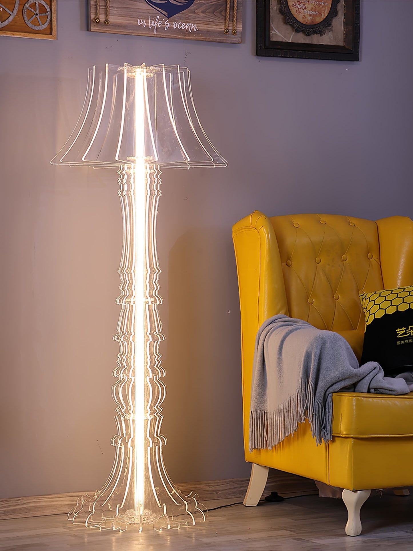 Josephine Table & Floor Lamp with Integrated LED Lighting