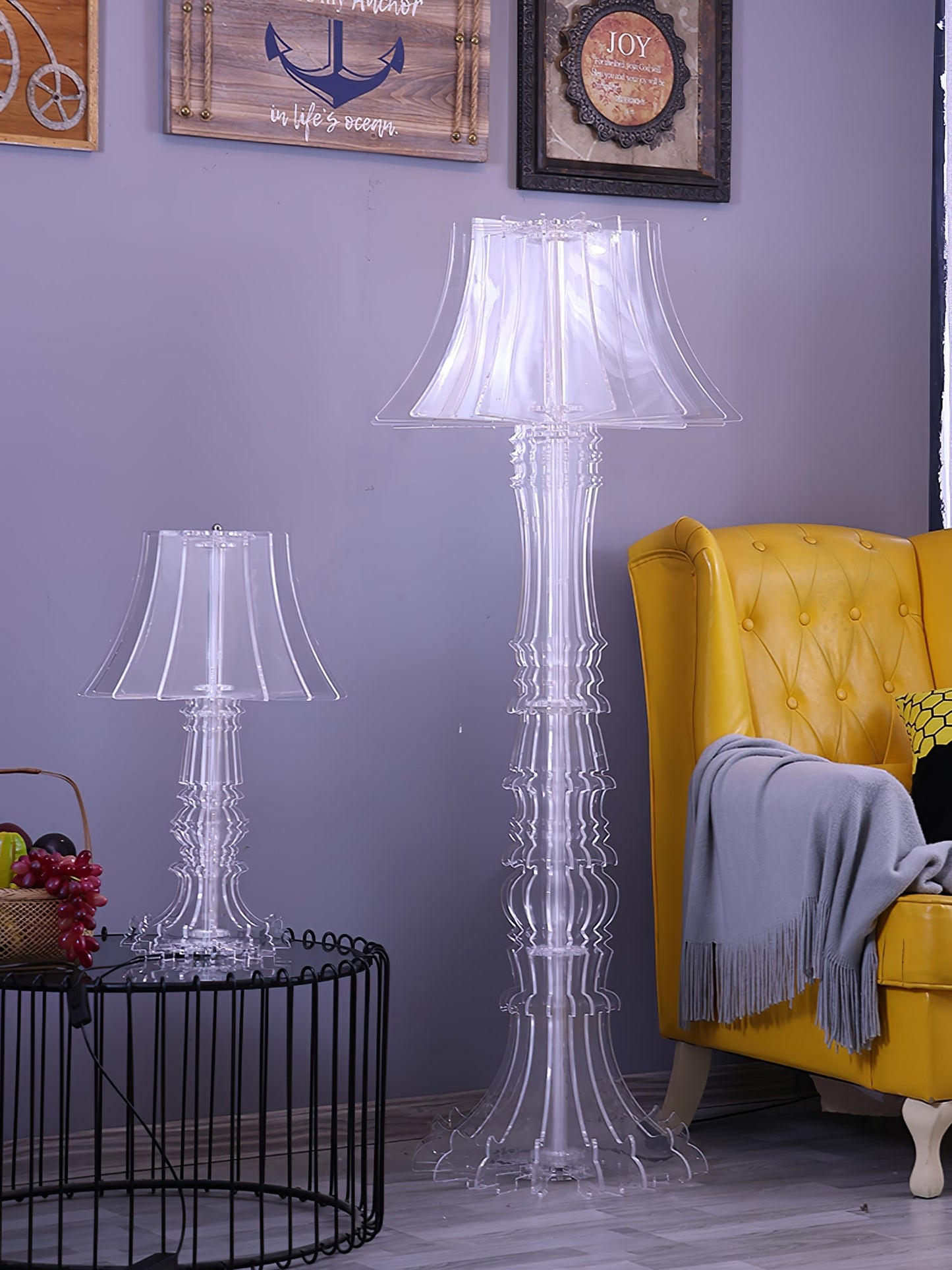 Josephine Table & Floor Lamp with Integrated LED Lighting
