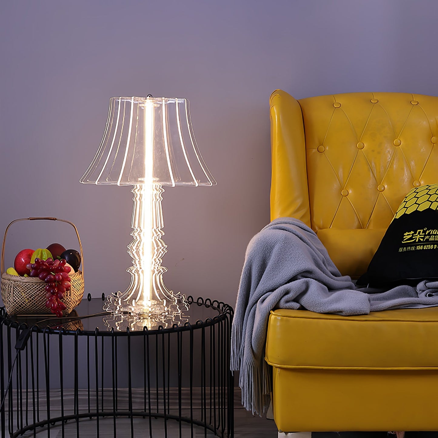 Josephine Table & Floor Lamp with Integrated LED Lighting