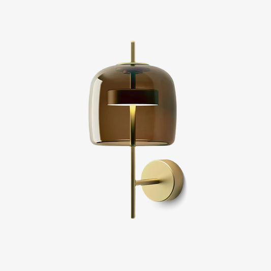 Hourglass Wall Sconce LED Indoor Light in Gold and Black