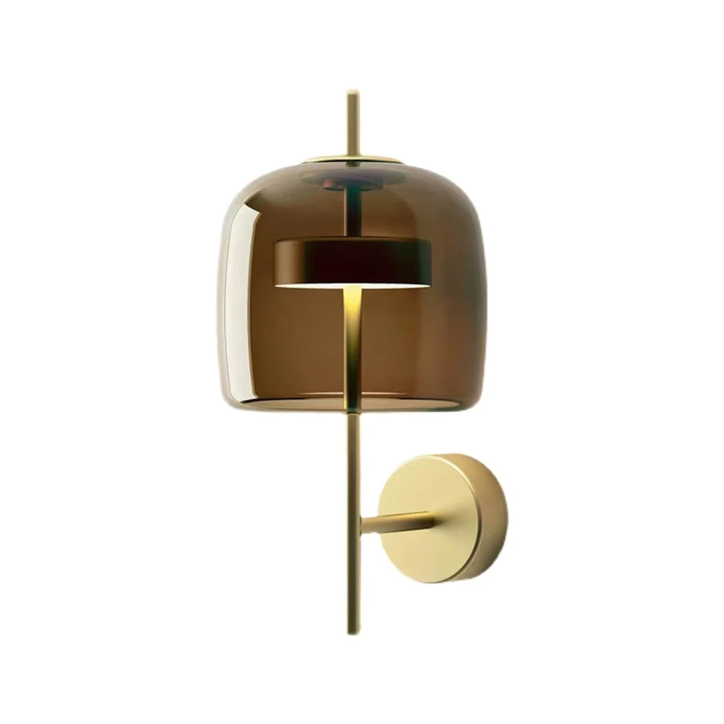 Hourglass Wall Sconce LED Indoor Light in Gold and Black