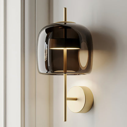 Hourglass Wall Sconce LED Indoor Light in Gold and Black