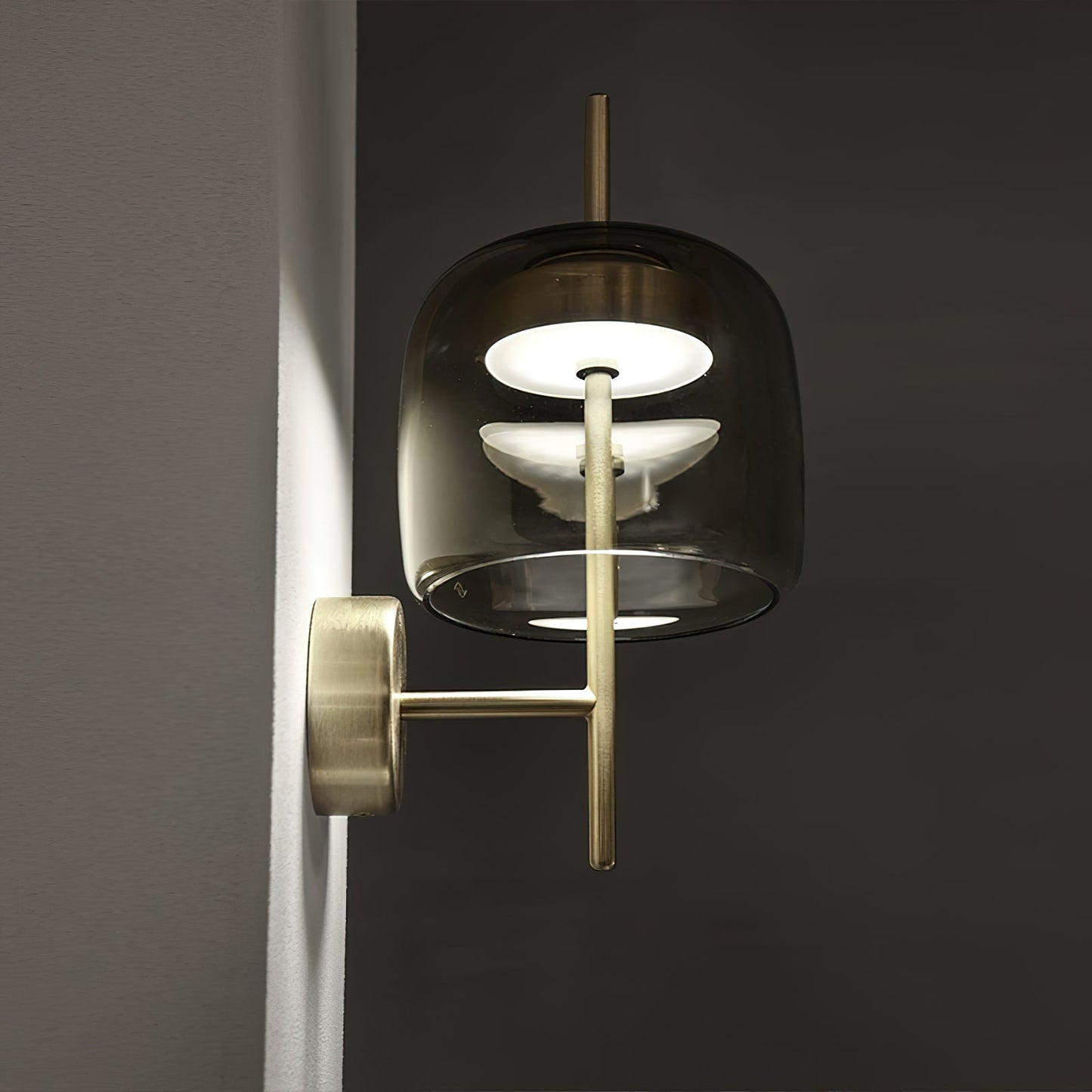Hourglass Wall Sconce LED Indoor Light in Gold and Black