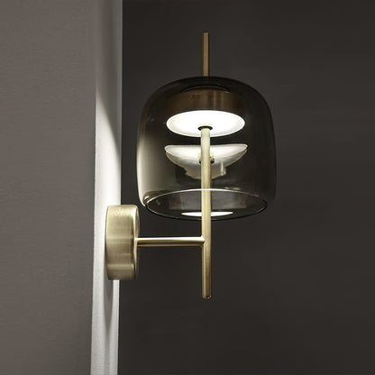 Hourglass Wall Sconce LED Indoor Light in Gold and Black
