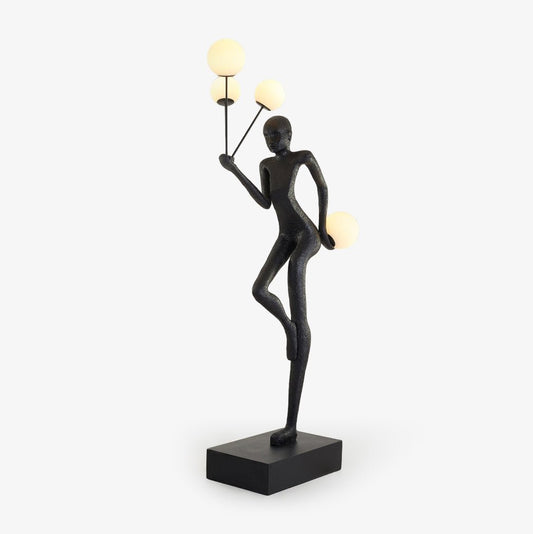 Juggling Sculptor Floor Lamp with LED Light - Artistic Design