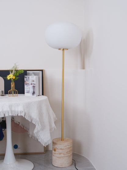 Jwda Floor Lamp with Marble Base and LED Light, Indoor