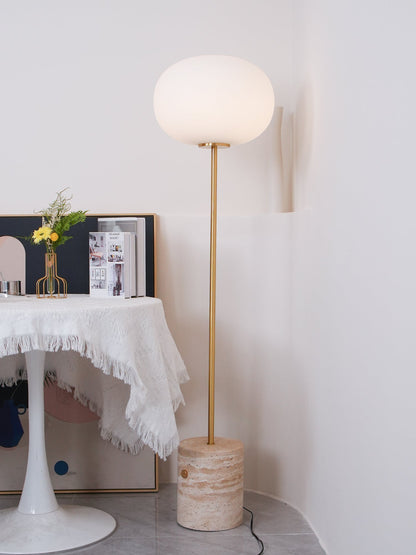 Jwda Floor Lamp with Marble Base and LED Light, Indoor