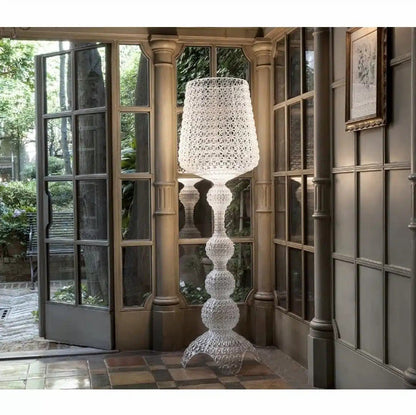 Kabuki Floor Lamp with LED Light - Acrylic, Dimmable, Indoor