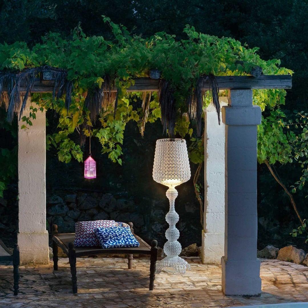 Kabuki Floor Lamp with LED Light - Acrylic, Dimmable, Indoor