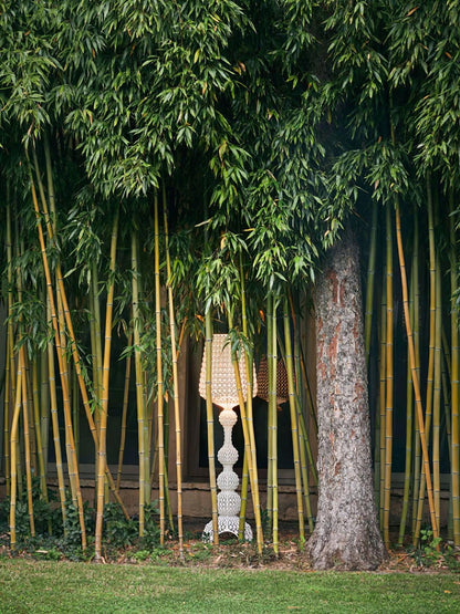 Kabuki Floor Lamp with LED Light - Acrylic, Dimmable, Indoor