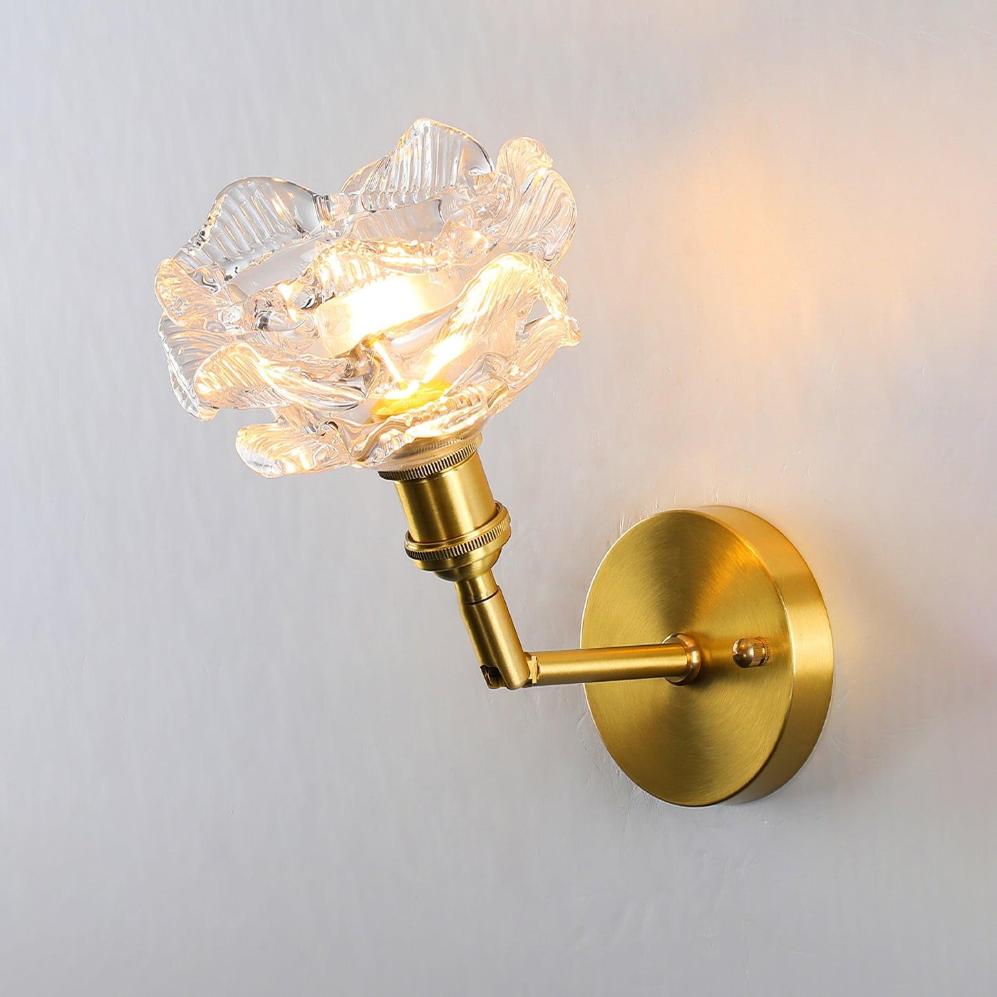 Kano Brass Wall Lamp Adjustable Arm LED Indoor Light Set of 2