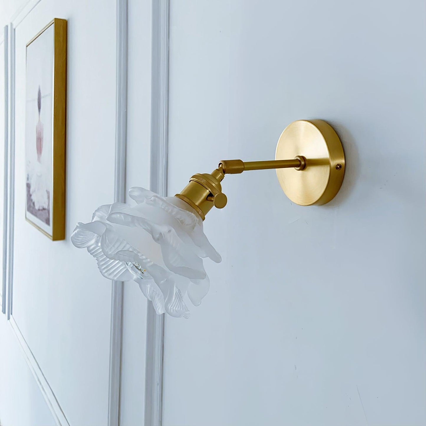 Kano Brass Wall Lamp Adjustable Arm LED Indoor Light Set of 2