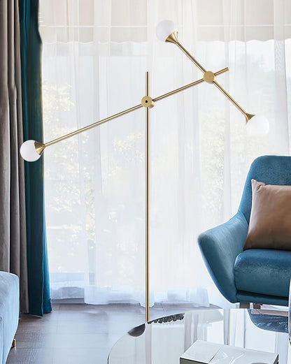 Kemi Floor Lamp Mid-Century LED with Marble Base