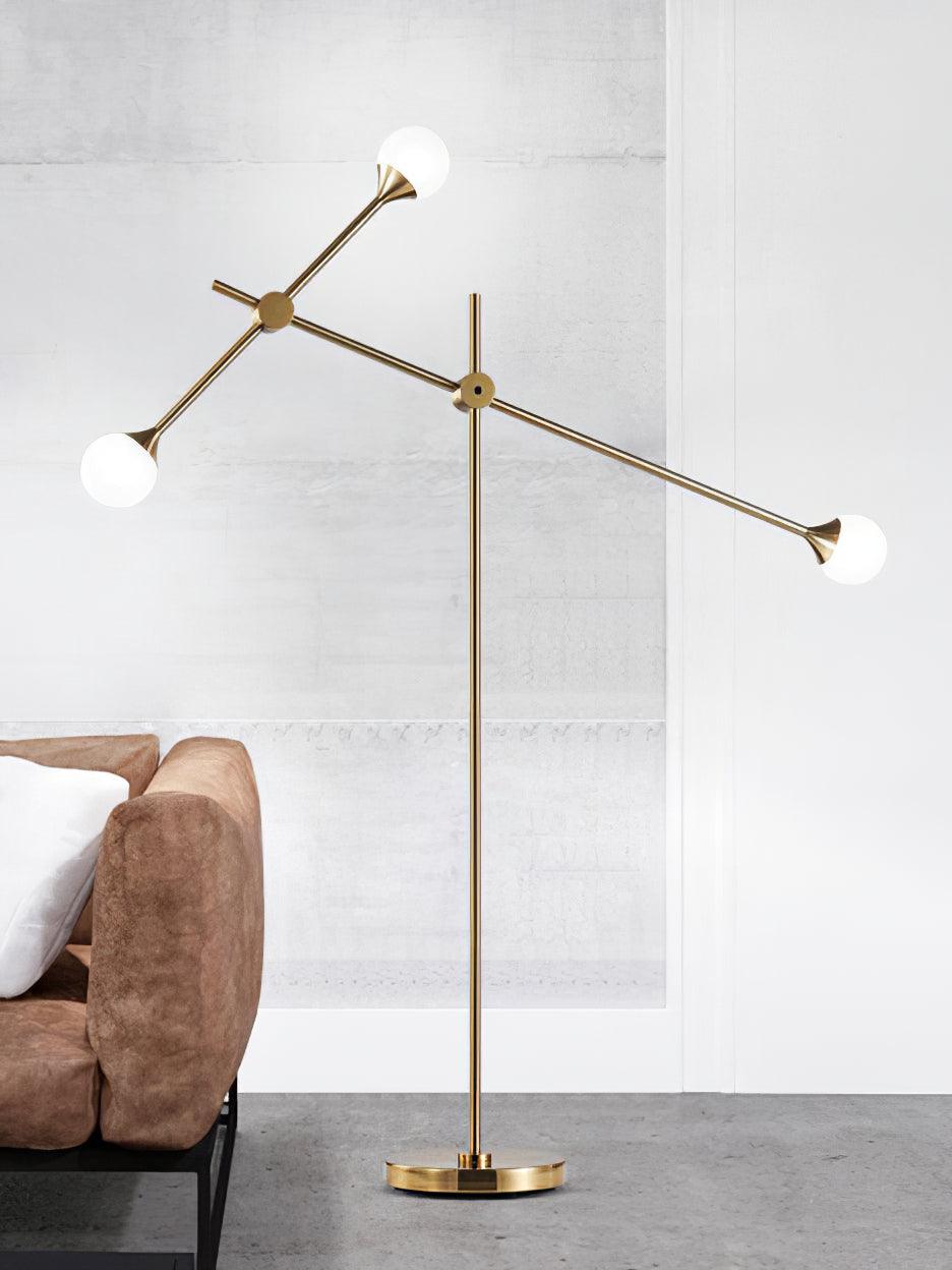 Kemi Floor Lamp Mid-Century LED with Marble Base
