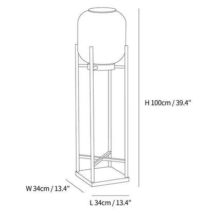 Solar Floor Lamp Lantern for Outdoors - Waterproof LED Light