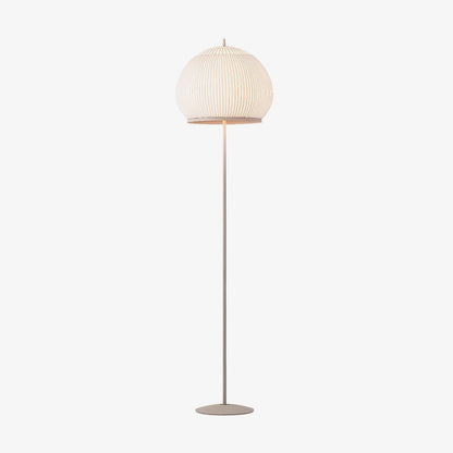 Lantern Knit Floor Lamp with Dimmable LED and Fabric Shade