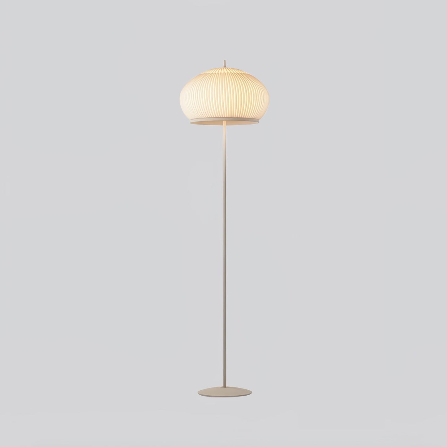 Lantern Knit Floor Lamp with Dimmable LED and Fabric Shade