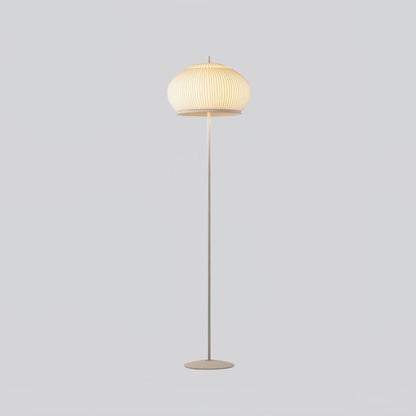 Lantern Knit Floor Lamp with Dimmable LED and Fabric Shade