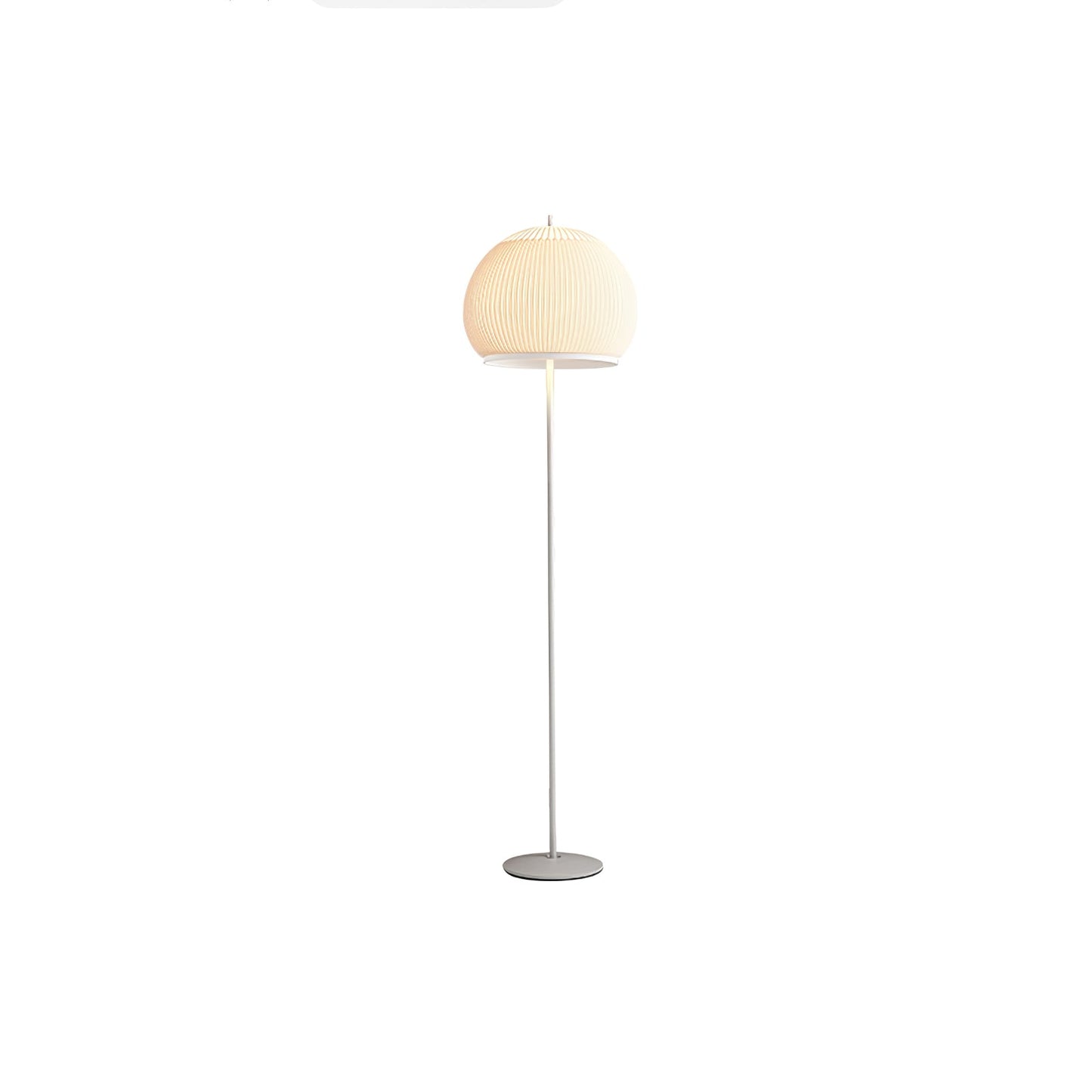Lantern Knit Floor Lamp with Dimmable LED and Fabric Shade