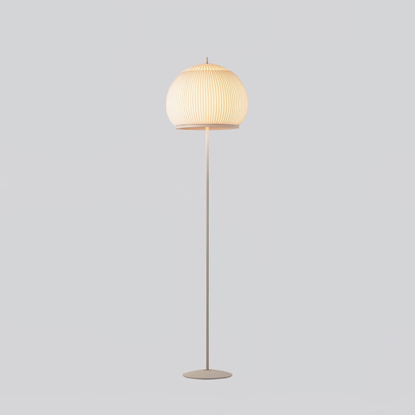Lantern Knit Floor Lamp with Dimmable LED and Fabric Shade