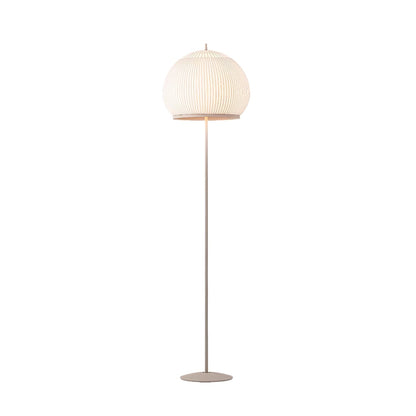Lantern Knit Floor Lamp with Dimmable LED and Fabric Shade