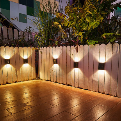 Wireless LED Solar Wall Lights Deluxe – Effortless Outdoor Illumination