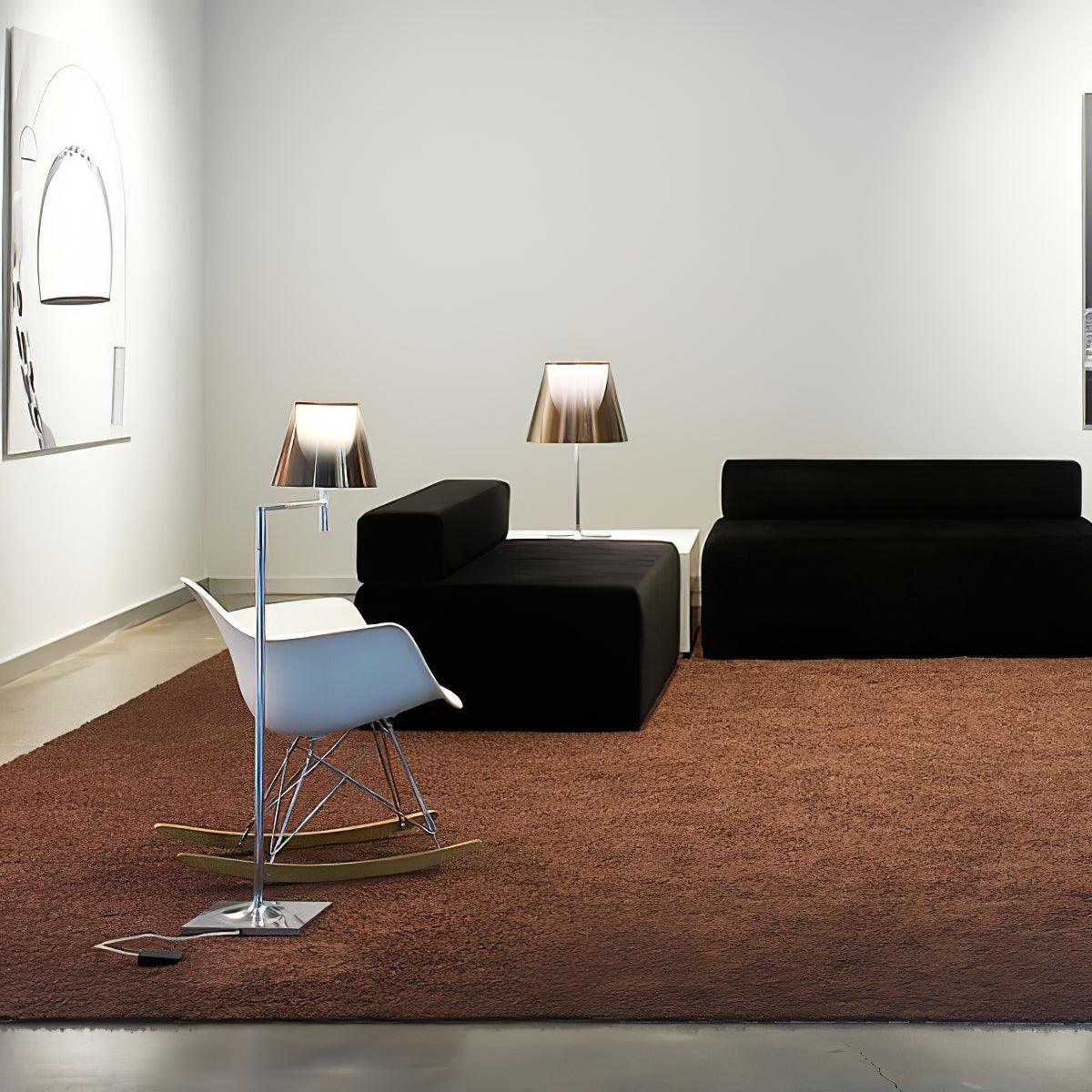 Chrome Prism Bending Floor Light with Adjustable Arm