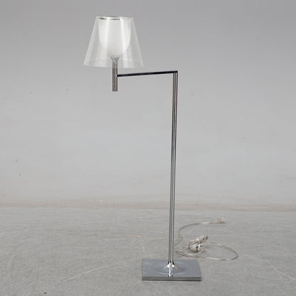 Chrome Prism Bending Floor Light with Adjustable Arm
