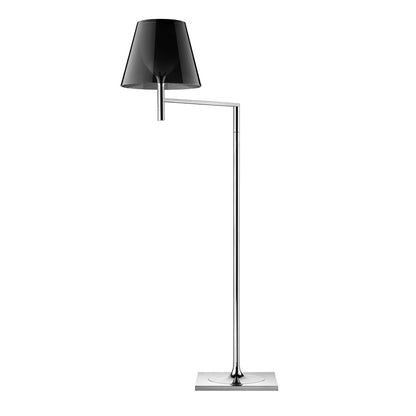 Chrome Prism Bending Floor Light with Adjustable Arm