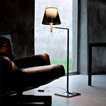 Chrome Prism Bending Floor Light with Adjustable Arm